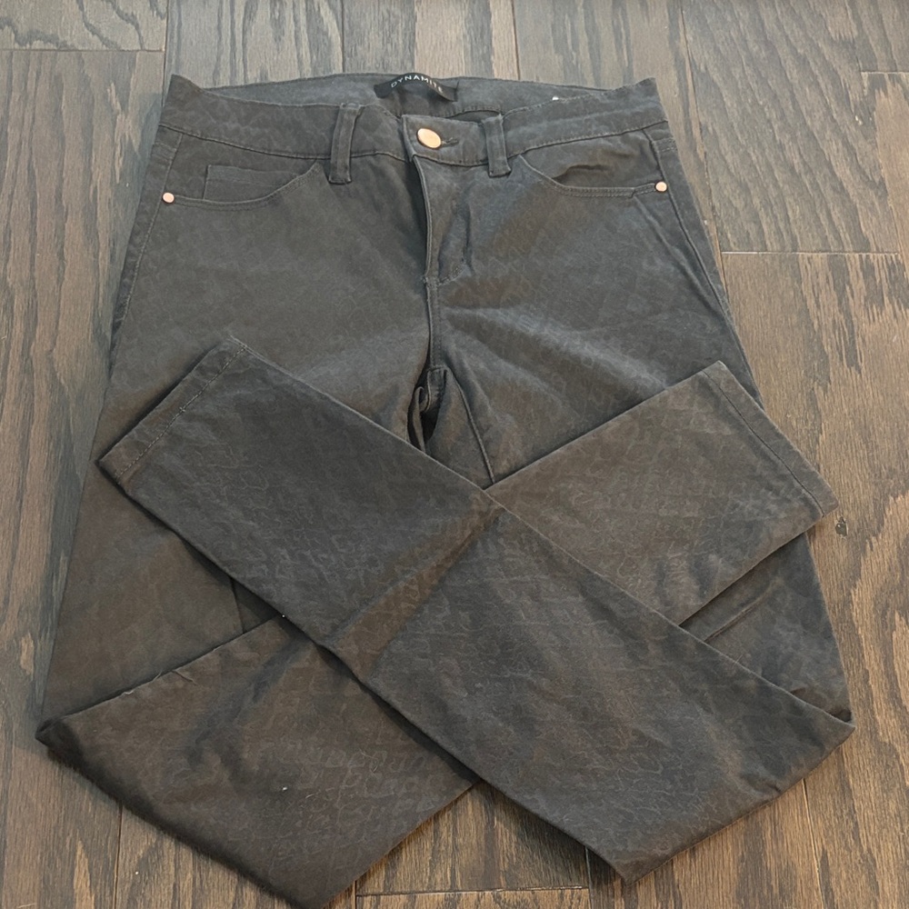 Dynamite Charcoal Textured Pants